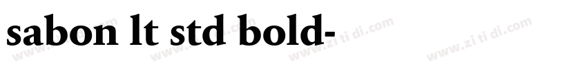 sabon lt std bold字体转换